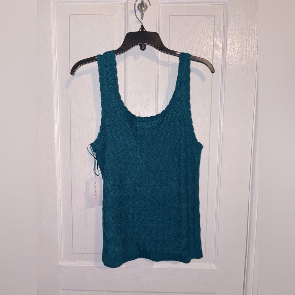 Liz Claiborne Aqua Knit Tank Top Size L - Picture 4 of 7